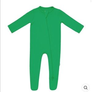 Kyte BABY Zippered Footie in Fern. Size 18-24m